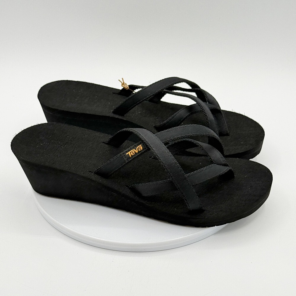 Teva Mush Mandalyn Wedge Ola 2 Sandal 'Black' / Size 11 Womens / NEW